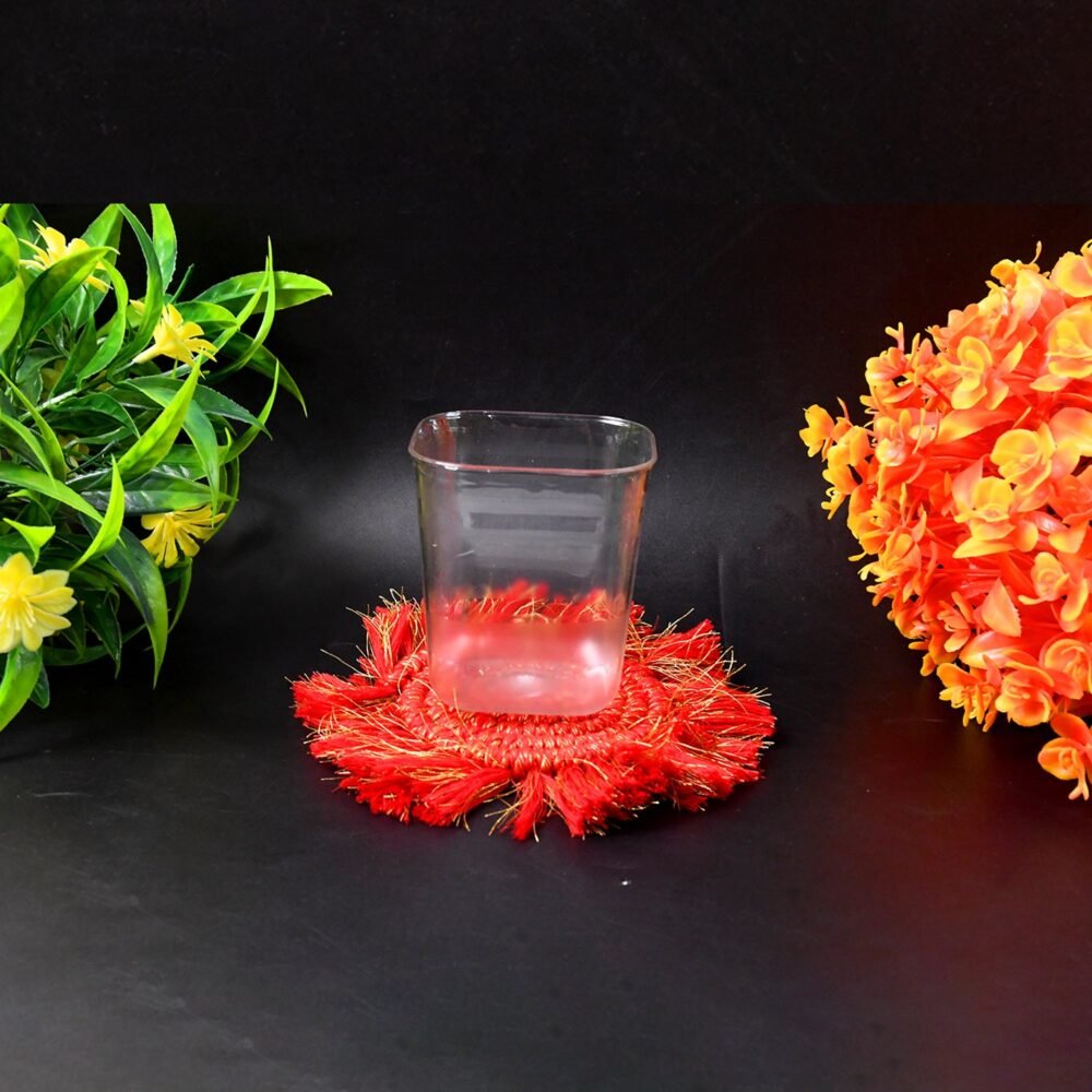 Transparent Diamond Plastic Glass Set – 6 Pieces with Tray
