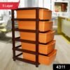 Plastic Home Storage Organizer – 5-Layer Large Modular Drawer