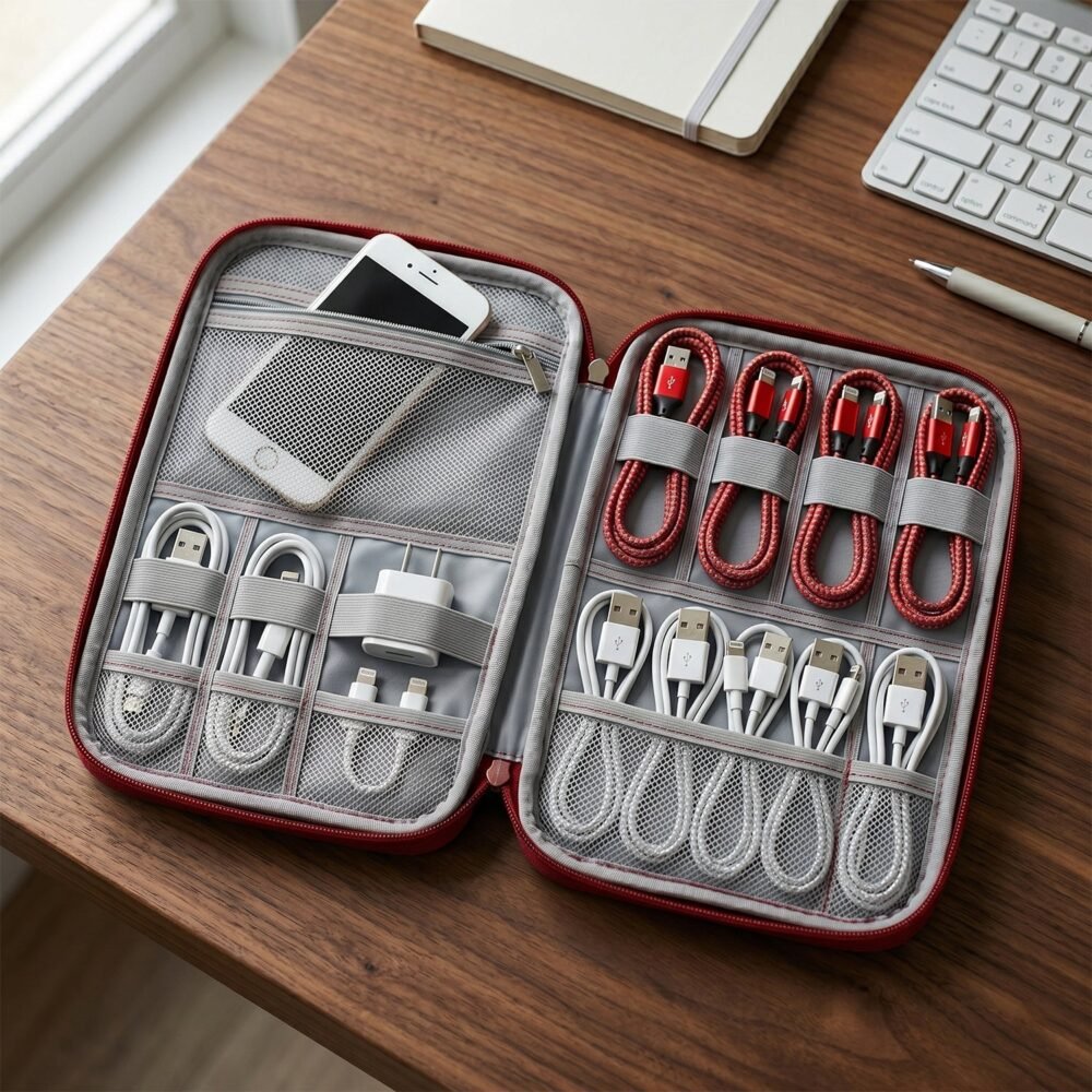 Multi-zip Pouch Organizer – Compact Storage for Travel & Home