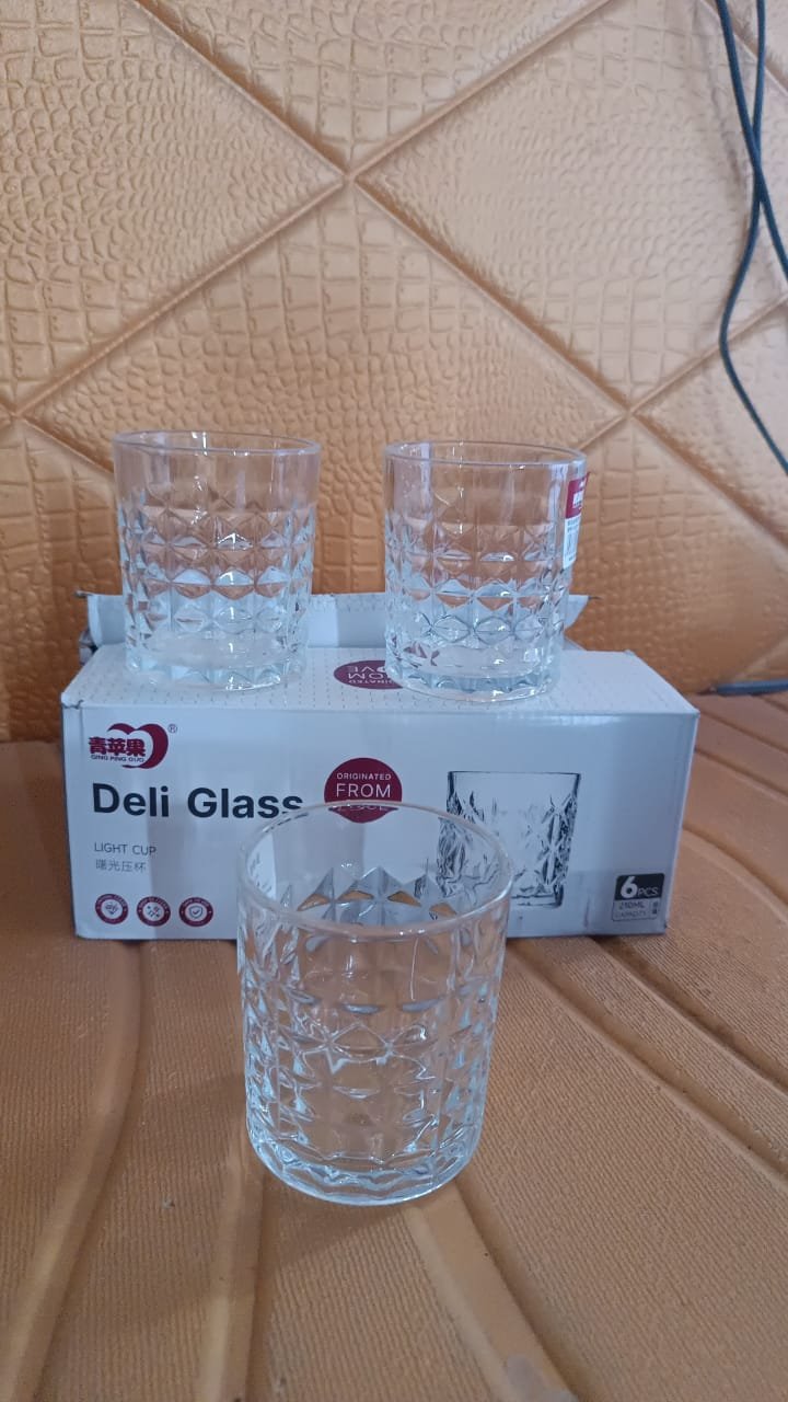 42f45049-6453-4719-bfe9-47756b338ca2.jpg Glass Tumbler Set – Diamond-Cut 6 Pc Elegant Drinking Glasses | Serve Stellar