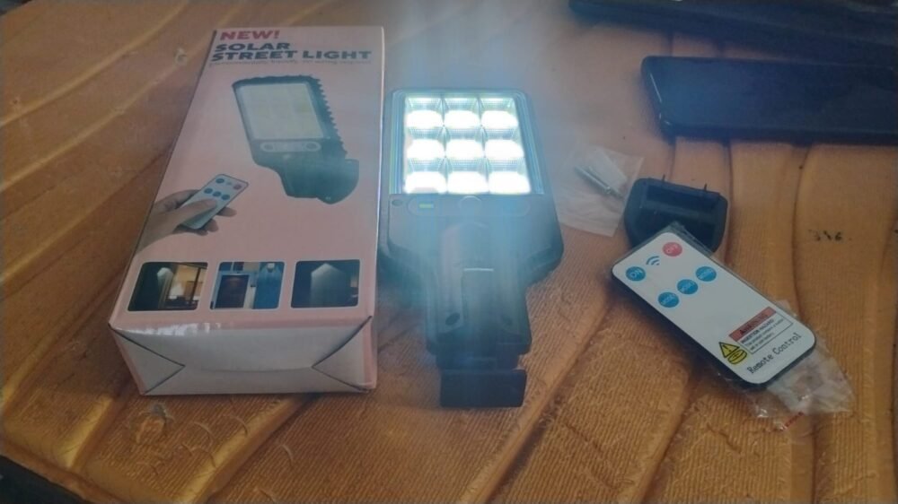Solar LED Street Light – High Power with Motion Sensor & Remote Control