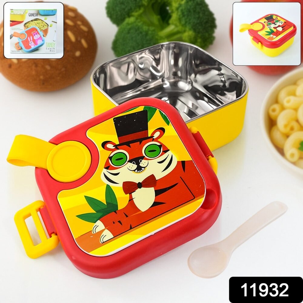 4_694173b6-35a2-454c-a358-6d07049dc770.jpg Kids Stainless Steel Lunch Box – Leakproof Tiger Design