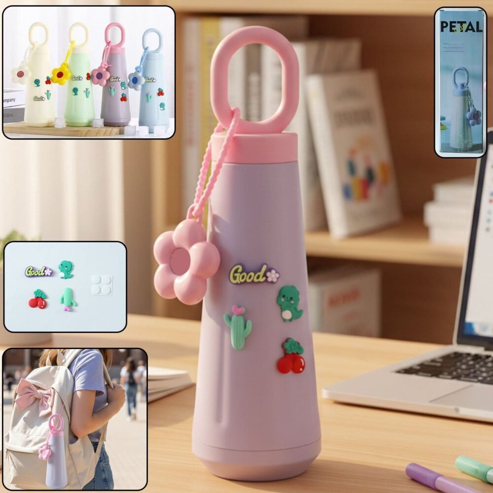 450ML Portable Water Bottle – Leak-Resistant & Cute Design