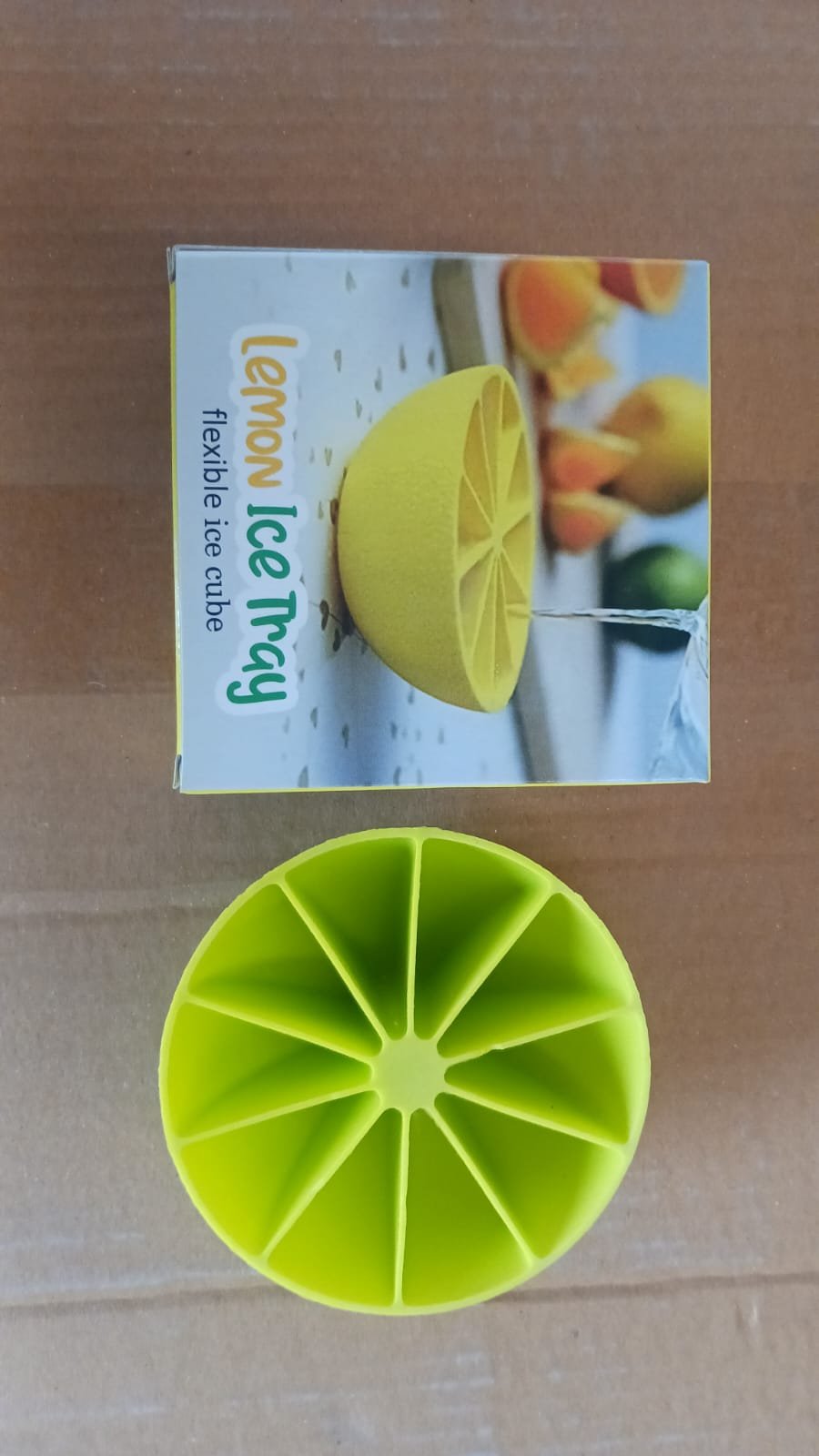 Lemon Shape Silicone Ice Cube Tray – 8-Slot Flexible Mold