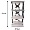 Multipurpose Foldable 4 Layer Storage Rack – Space Saving Organizer