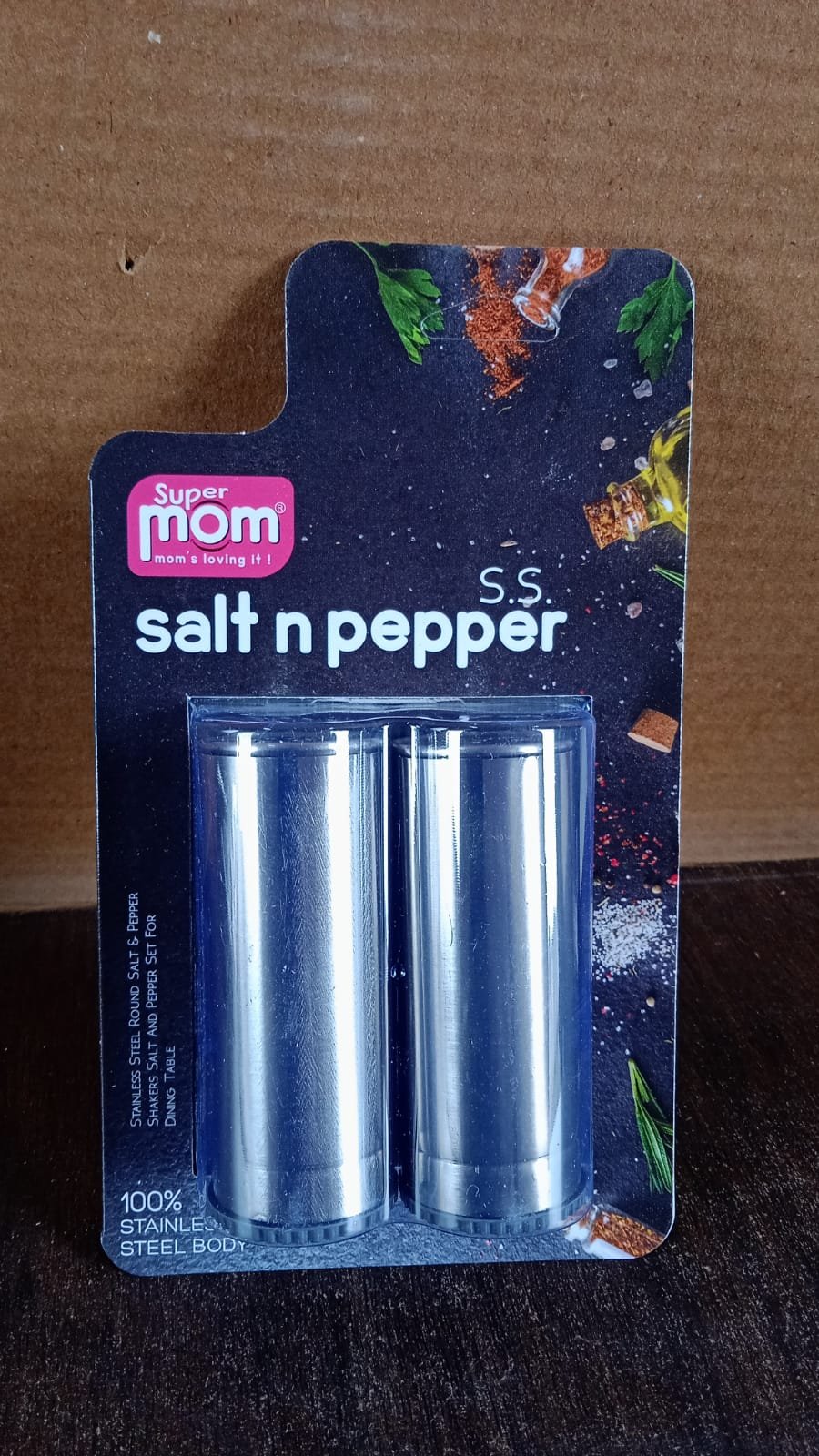 Stainless Steel Salt and Pepper Shaker Set – Durable & Stylish 2 Pc