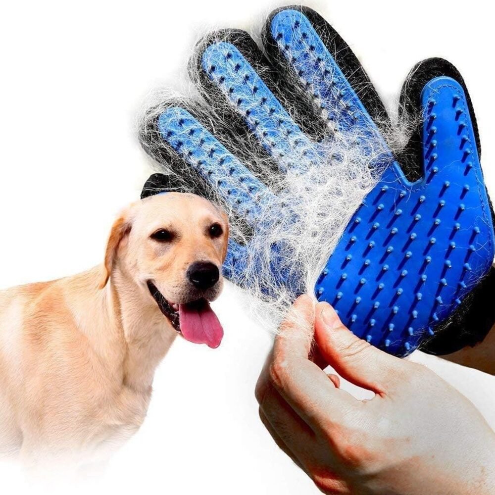 5FingerDesheddingGlove-05.jpg Pet Grooming Deshedding Glove – Gentle Fur Removal & Massage