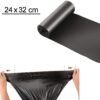 Medium Eco-Friendly Black Garbage Bags 24x32 Inch - Durable Waste Solution