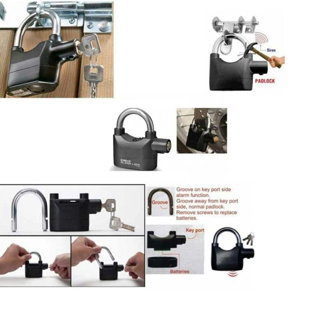 Anti Theft Pad Lock – Heavy Duty with 110dB Smart Alarm