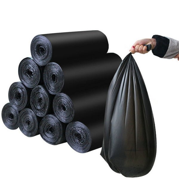 Medium Eco-Friendly Black Garbage Bags 24x32 Inch - Durable Waste Solution