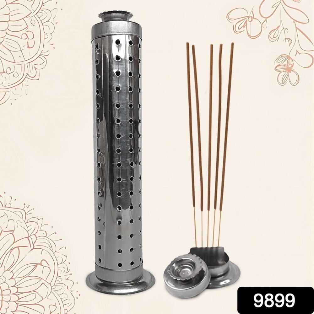 6274407c-6fc3-4791-93a6-6d86b9633432.jpg Stainless Steel Agarbatti Stand – Safe Ash Catcher for Puja