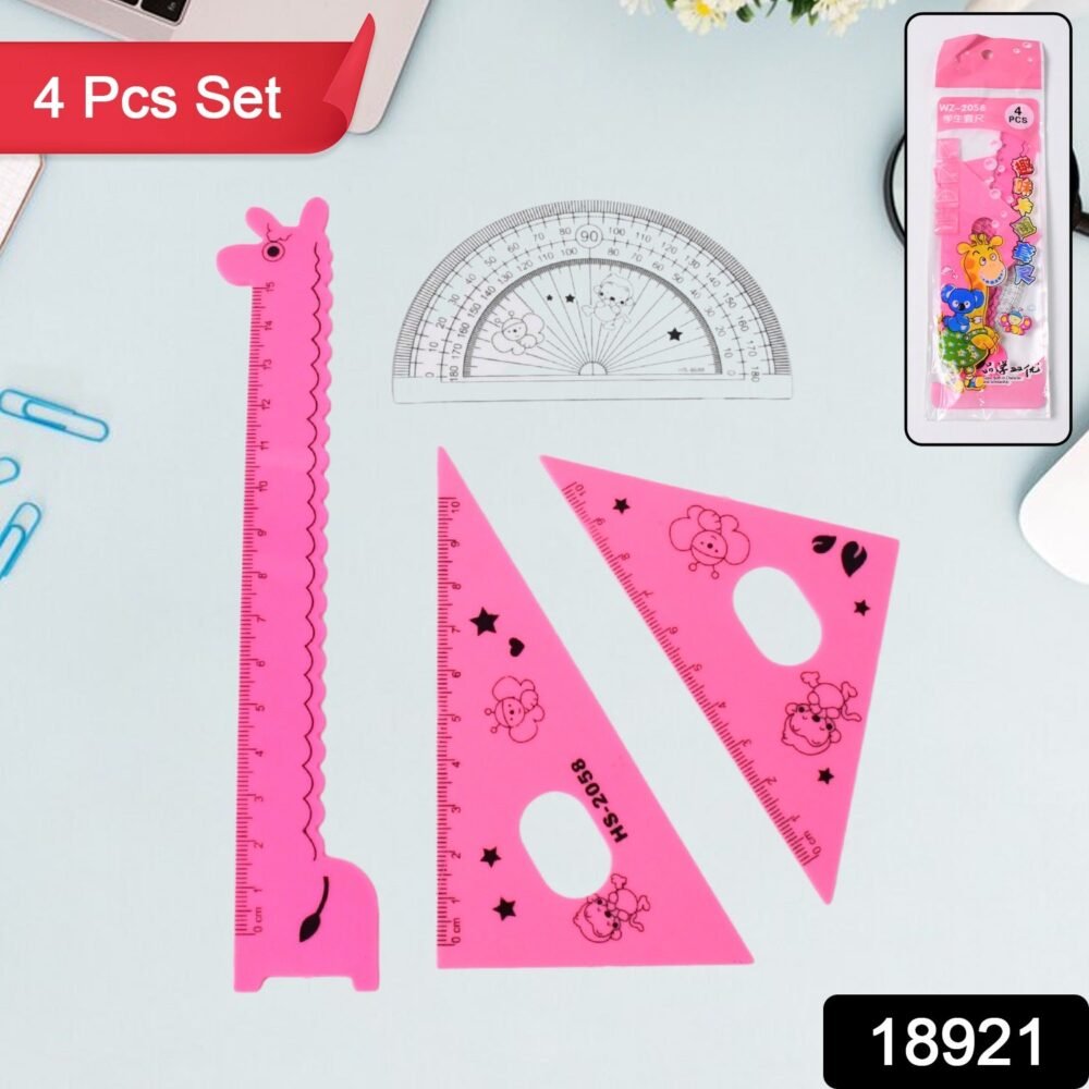 64c83ff5-5d39-46f2-a511-b2a763576a34.jpg Giraffe Ruler Set – Durable 4 Pc Plastic Measuring Tools