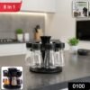 Revolving Plastic Spice Rack – 8 Jars with Rotating Stand