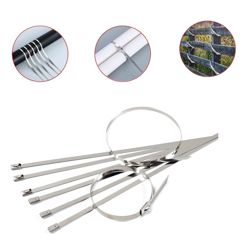 6_8ae425b6-93cc-4c75-9bf3-eec0b53307e7.jpg Stainless Steel Cable Ties – 100mm Rustproof 10-Pack | WipeTech