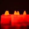 Red LED Flameless Tealight Candles – Safe & Smokeless Ambiance