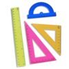 Geometry Set – 4-Piece Triangle Ruler Protractor Kit
