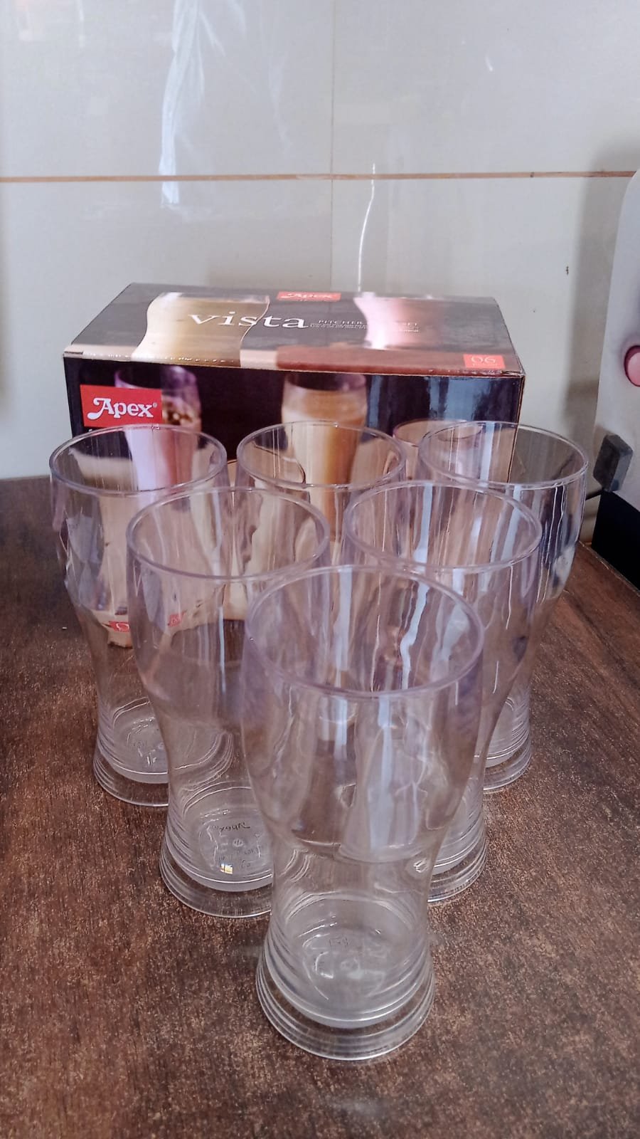 6e4582db-662b-4f5a-9742-d1c38a7942e5.jpg Unbreakable Pitcher Glass Set – Vista 350 ML, 6-Piece Durable Drinkware