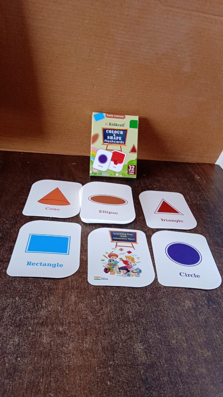Color & Shape Flashcards – 32-Piece Early Learning Set for Toddlers