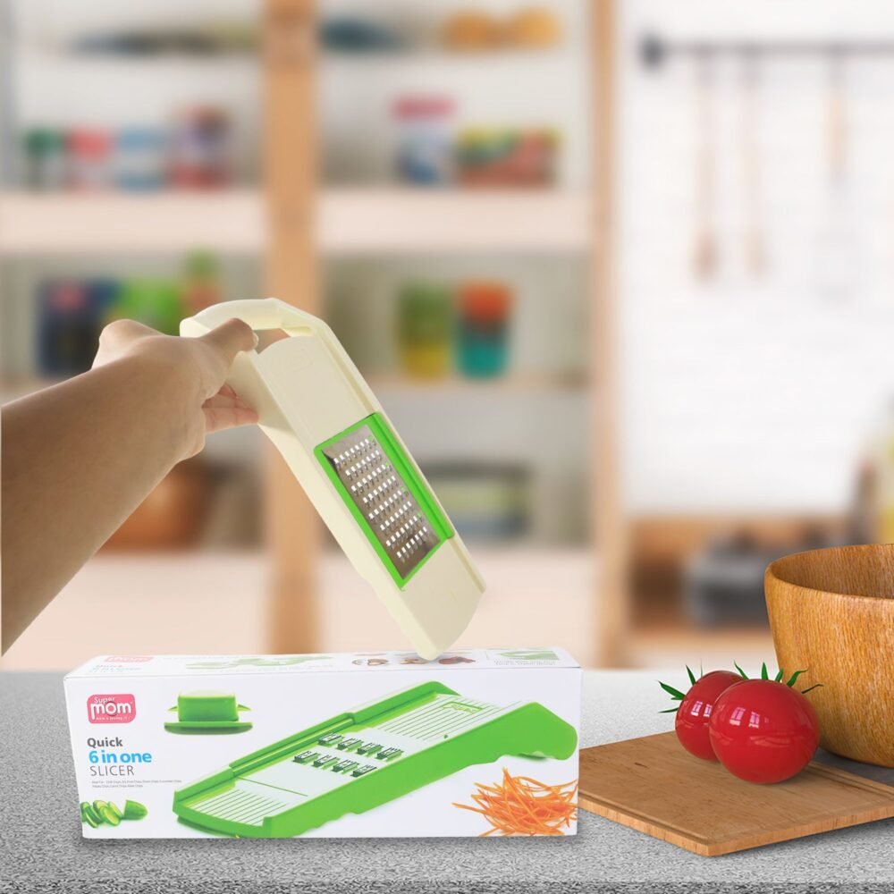 6-in-1 Vegetable Slicer – Multipurpose Kitchen Cutter with SS Blades