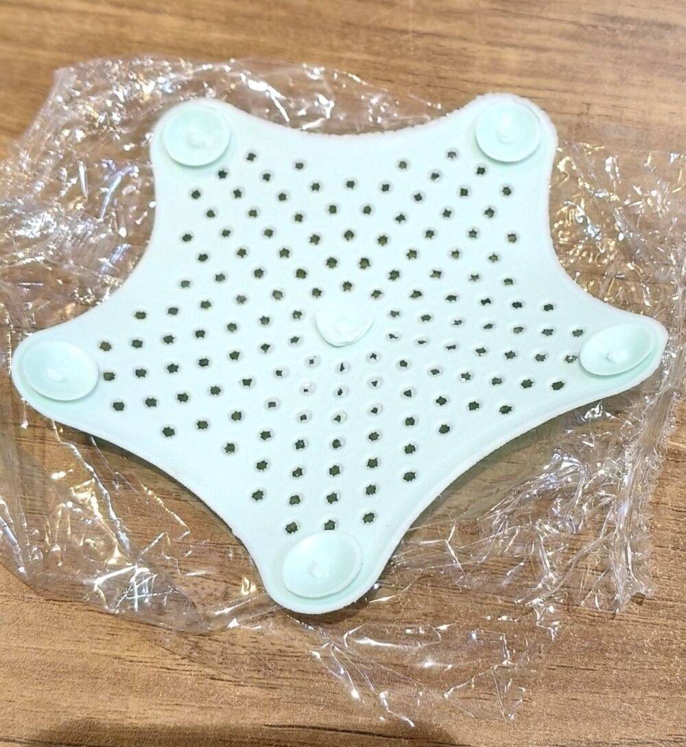 Silicone Star Shaped Sink Strainer – Mint Green Hair Catcher