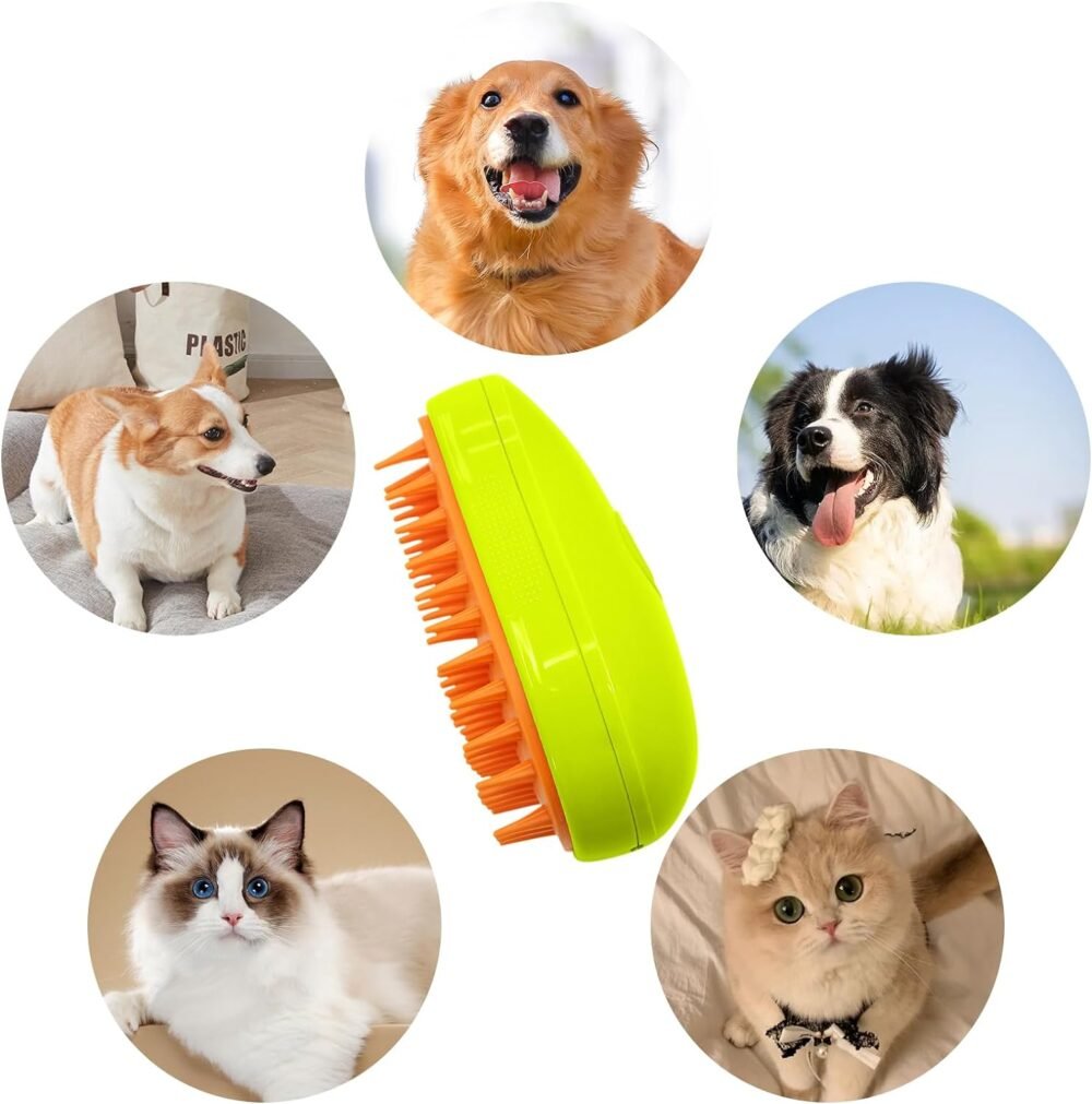 Cat Steamy Brush – 3-in-1 Pet Grooming & Hair Removal Tool