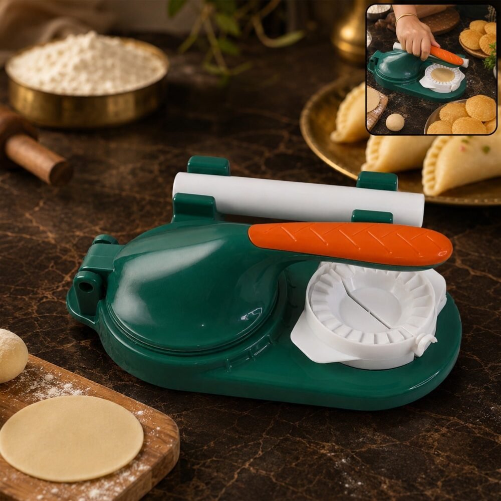 Mini Puri & Dumpling Press – Compact 22cm Dough Shaping Tool
