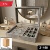 Velvet Jewellery Organizer Box – Transparent Lid & Multi-Compartment Storage