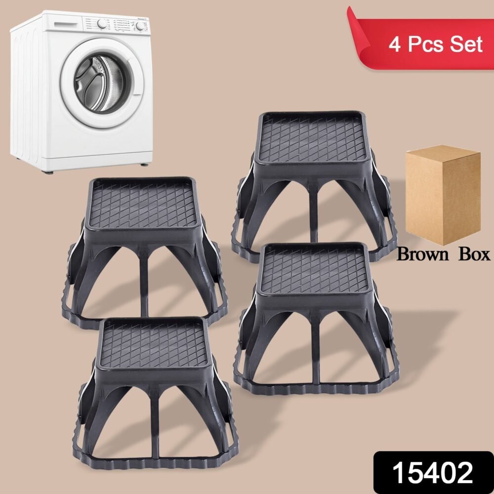 Washing Machine Stand – Durable Plastic 4 Pcs Set | Indo Glow
