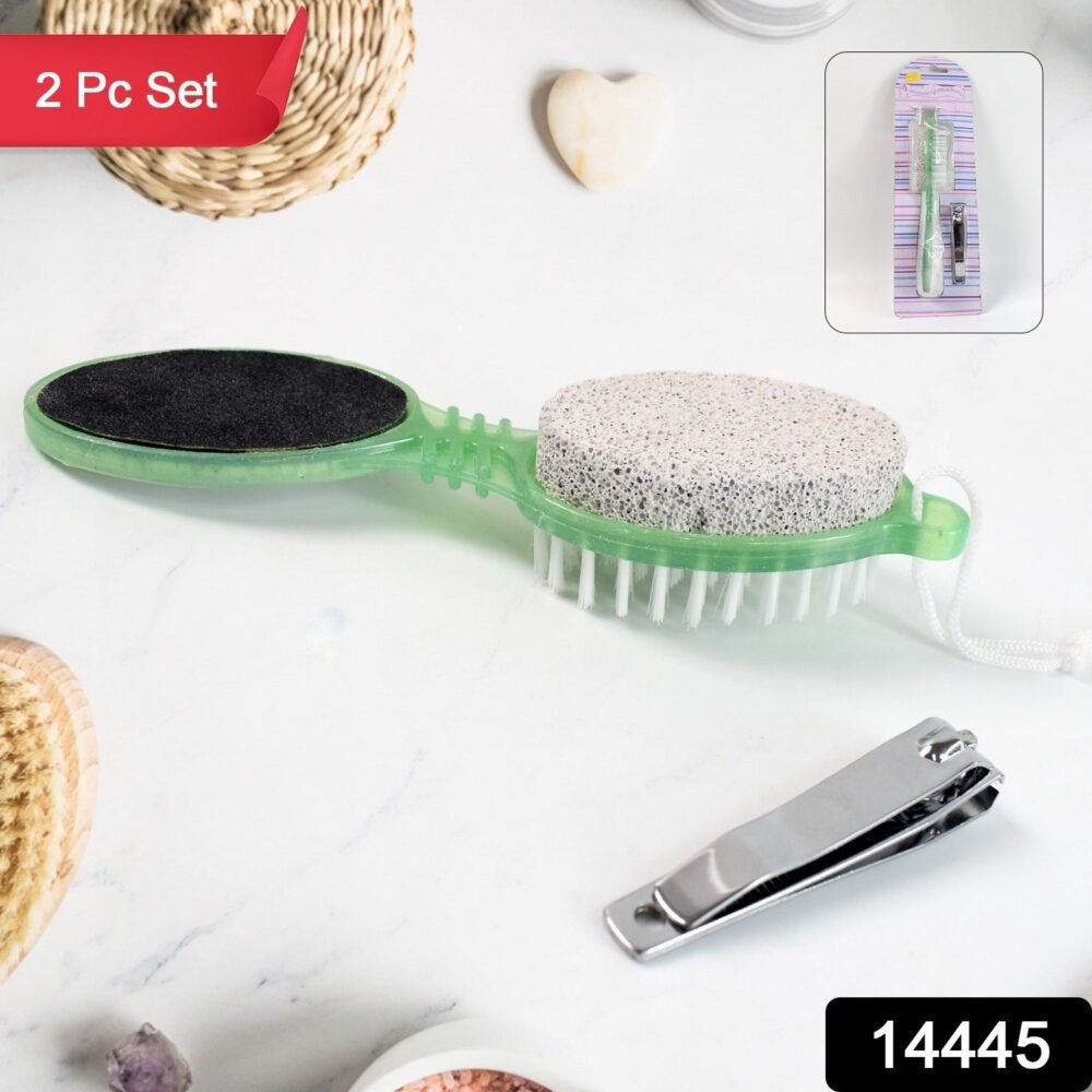 Pedicure Tool – 5-in-1 Foot Scrubber with Nail Cutter for Smooth Feet