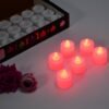 Red LED Flameless Tealight Candles – Safe & Smokeless Ambiance