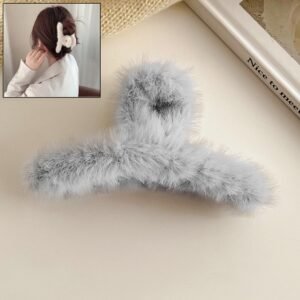 7b521758-8895-4263-ba84-f15f769bd023.jpg Plush Hair Claw Clip ñ Soft, Non-Slip & Stylish | Calm & Curl