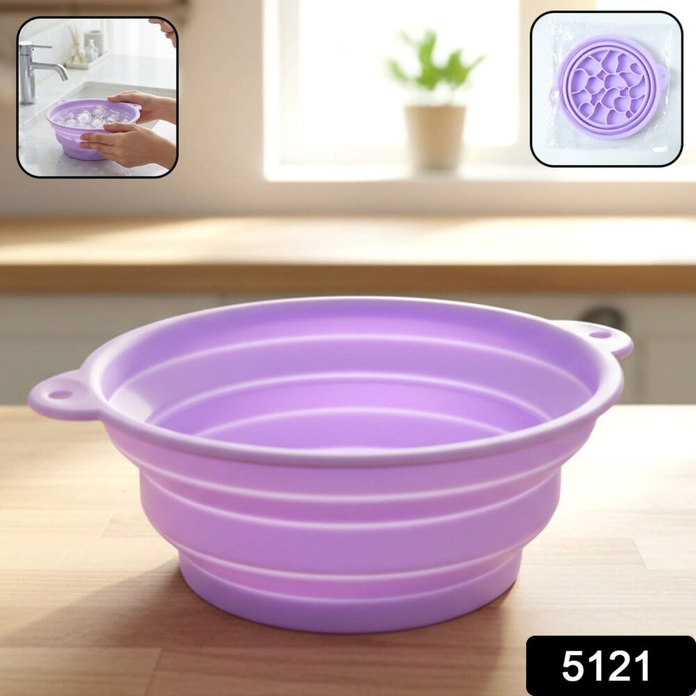 Folding Silicone Facial Ice Bath Bowl – Collapsible & Space-Saving