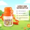 Kids Plastic Cartoon Cup with Lid & Strap – Spill Resistant 350 ML