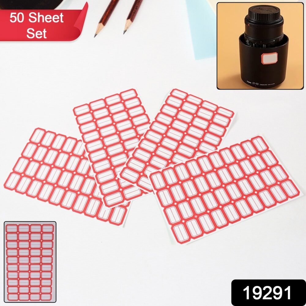 8319291-102-19052-Av-Sv.jpg Red Border Label Stickers – Writable, Self-Adhesive 50 Sheets