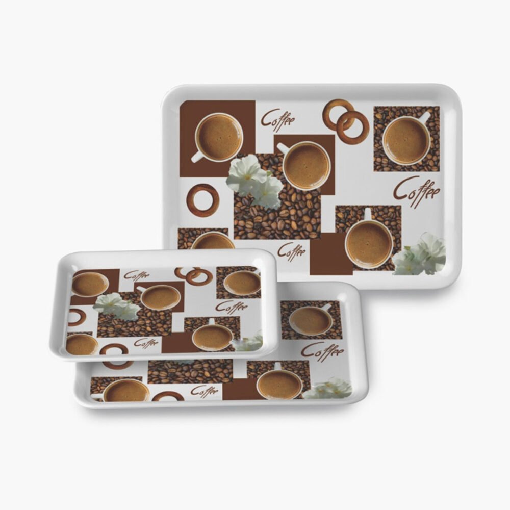 Serving Tray Set – Multicolor Mix Sizes, Lightweight & Stylish