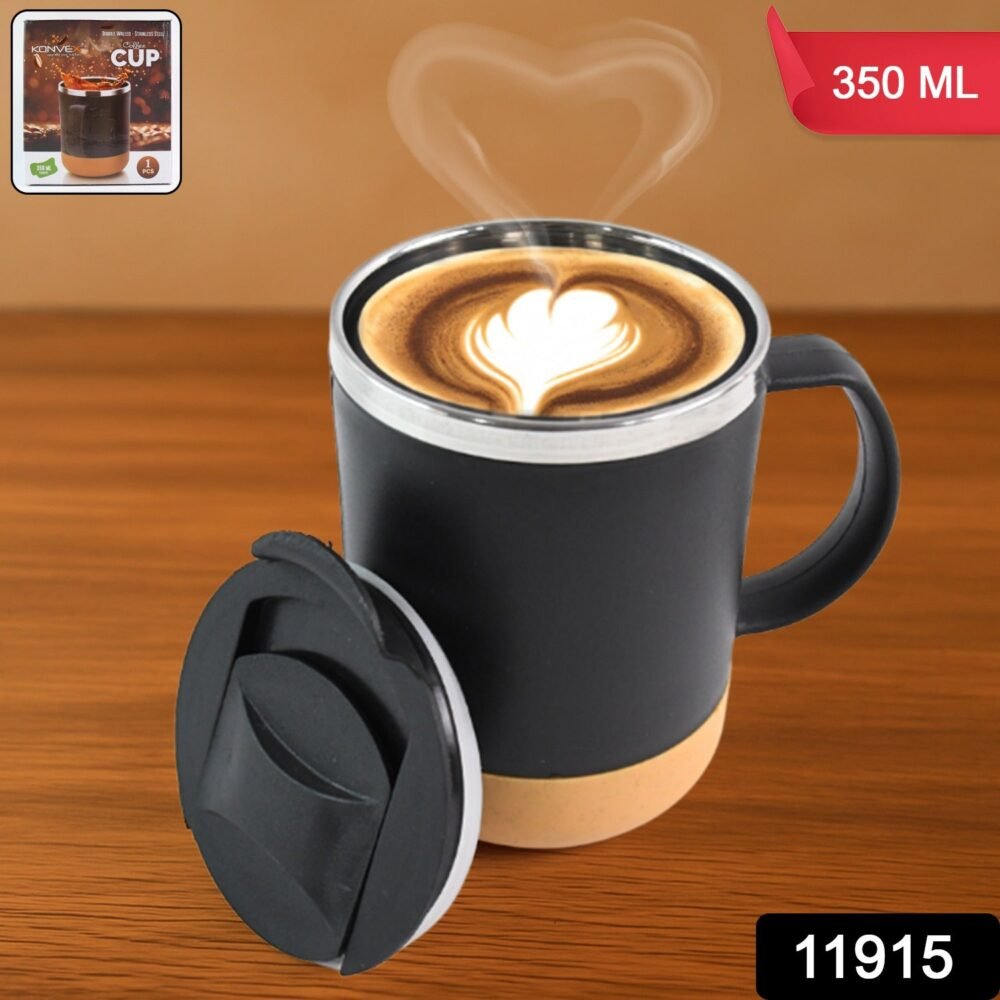 Insulated Coffee Mug 350ml – Spill-Proof & Long-Lasting Heat Retention