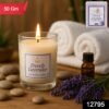 French Lavender Soy Candle – Relaxing Aromatherapy Jar 50g