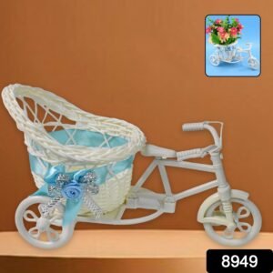 Bicycle Flower Pot Stand – Unique Plastic Home Decor Accent