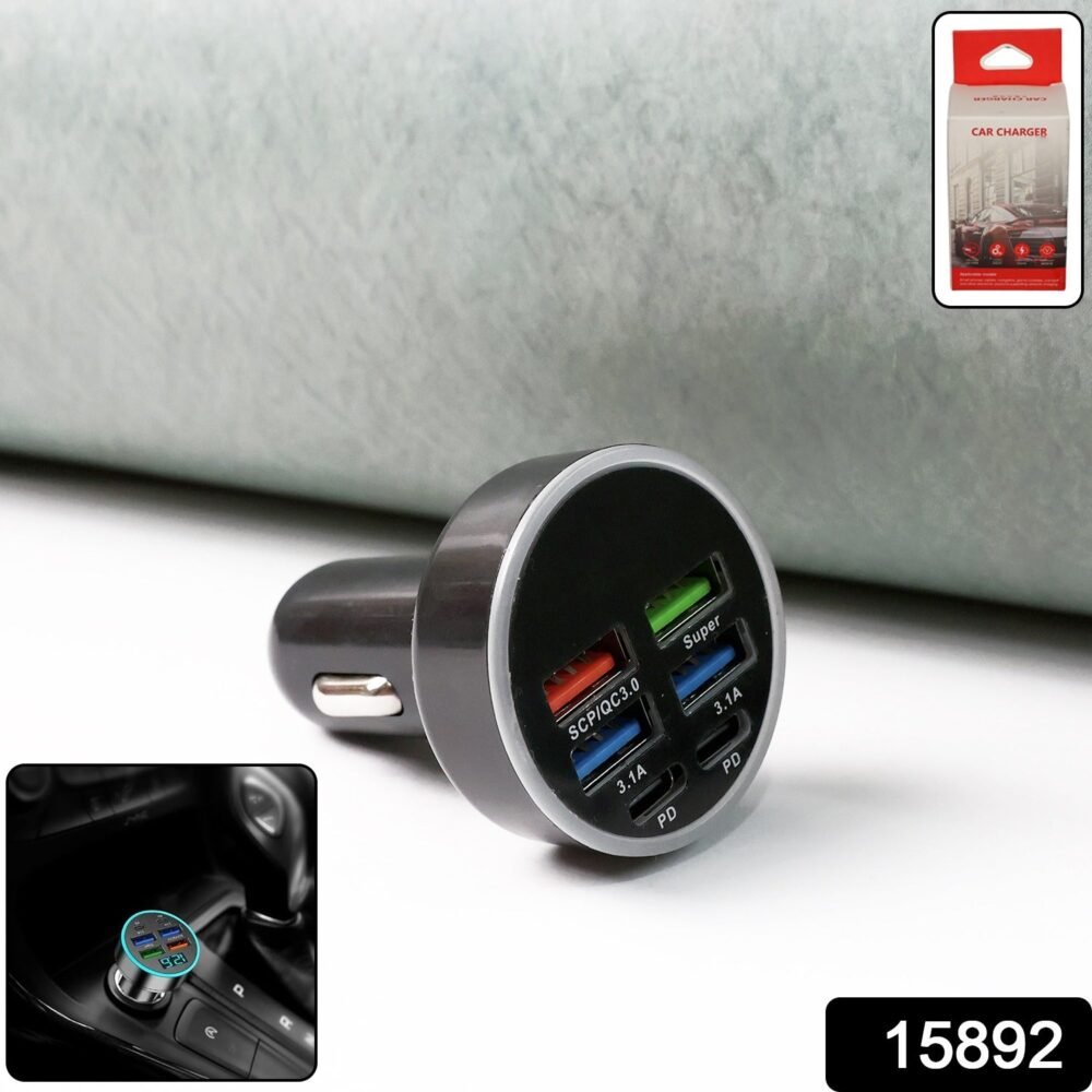99415892-500Pc-Carcharger-Av-Sv.jpg Multi-Port Car Charger – Fast 4 USB Ports for 12V/24V Vehicles