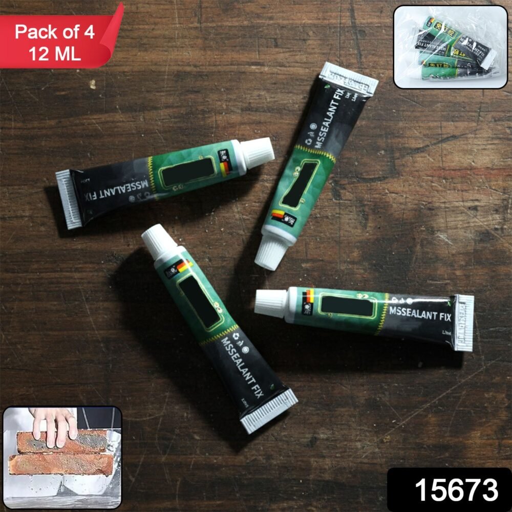 Instant Sealant Repair Adhesive – Pack of 4 Tubes, 12 ML Each