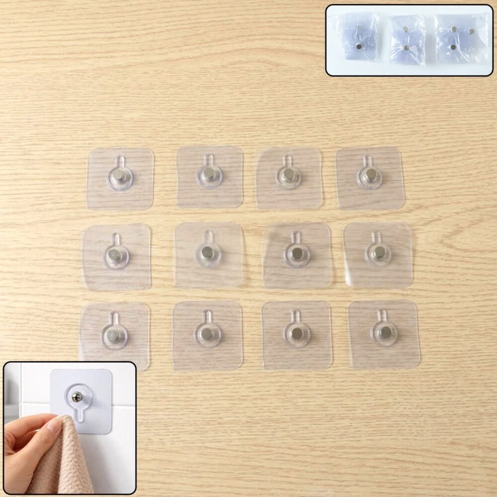 AdhesiveWallHooks-WOSKU-01.jpg Wall Hook Set – Strong Adhesive & Waterproof for Home Use