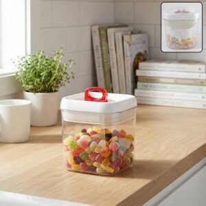 Airtightcontainer-WOSKU-01.jpg Airtight Storage Container – 450 ML Leak-Proof Red Lid
