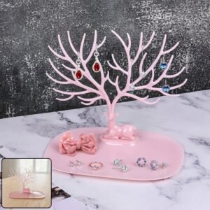 AntiqueBirdsTreeStand02-WOSKU-01.jpg Jewelry Organizer Stand – Elegant Tree-Shaped Deer Design for Your Accessories