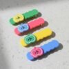 Apple Design Hair Clips – Colorful 4-Pc Set for Girls
