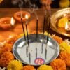 Stainless Steel Agarbatti Stand – Multi-Stick Lotus Incense Holder