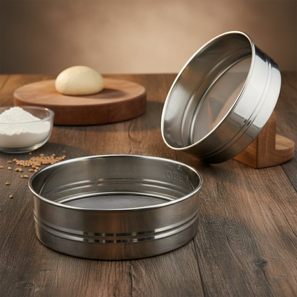 Atta-Chalni-03.jpg Stainless Steel Atta Chalni Sieve Set – Fine Mesh 2 Pc