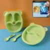 Baby-Feeding-Dinner-Set-01.jpg Kids Mealtime Feeding Set – 4-Piece BPA-Free Durable Plate & Spoon Set