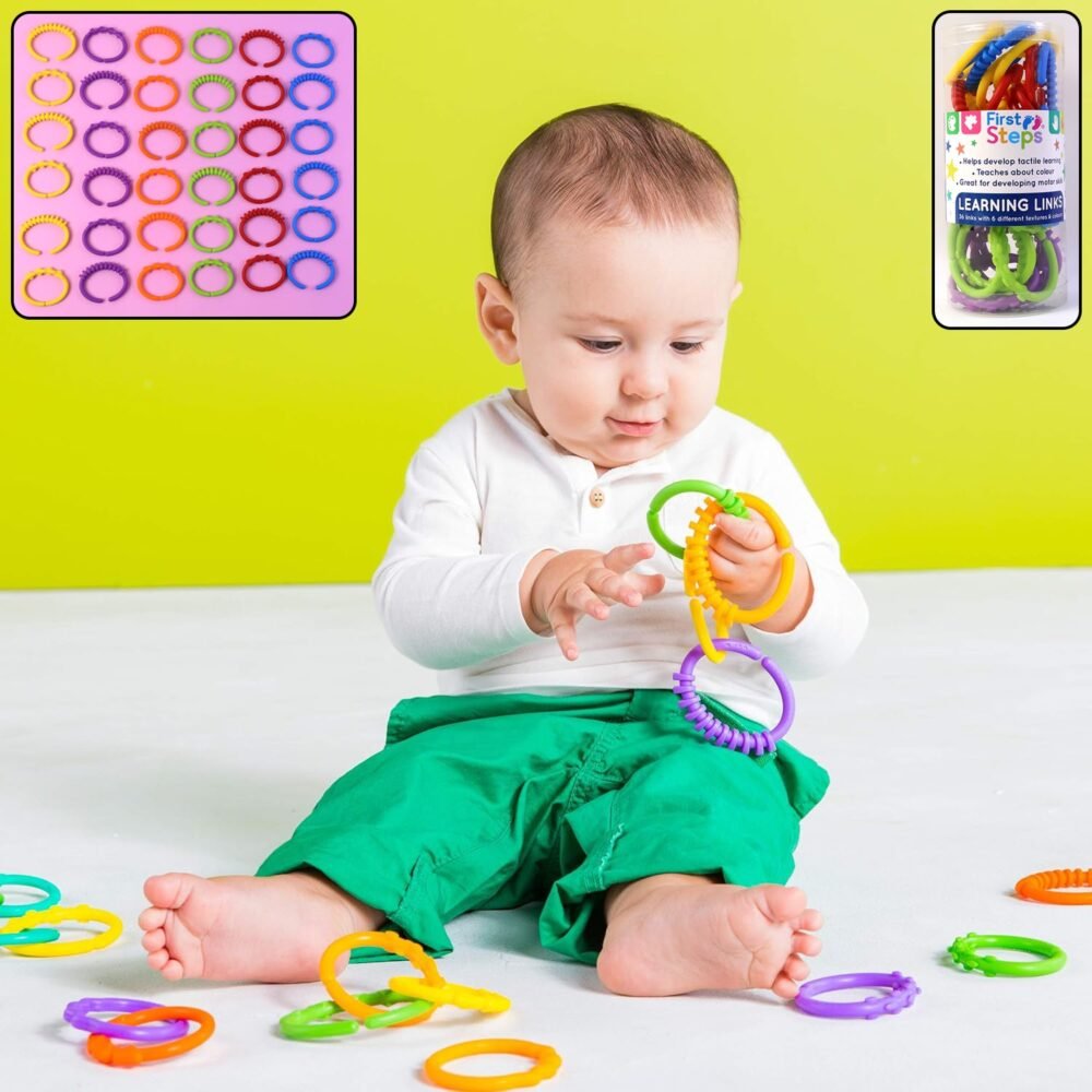 Baby Learning Links – 36 Pc Educational Toy Set for Motor Skills