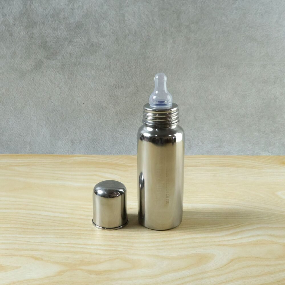 BabySteelFeedingBottle250-05.jpg Baby Feeding Bottle Stainless Steel – Durable & Leakproof 250ML