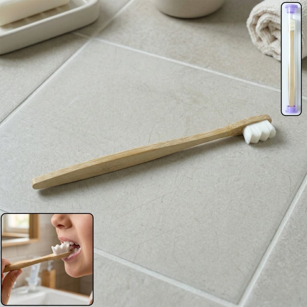 BambooToothbrush02-WOSKU-01.jpg Wooden Handle Toothbrush – Eco-Friendly & Reusable Daily Care